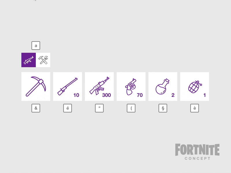 Concept HUD Fortnite flinto fortnite sketch