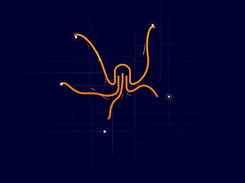 Victor App - Logo Animated animated animation app logo logoanimated motion octopus transport victor