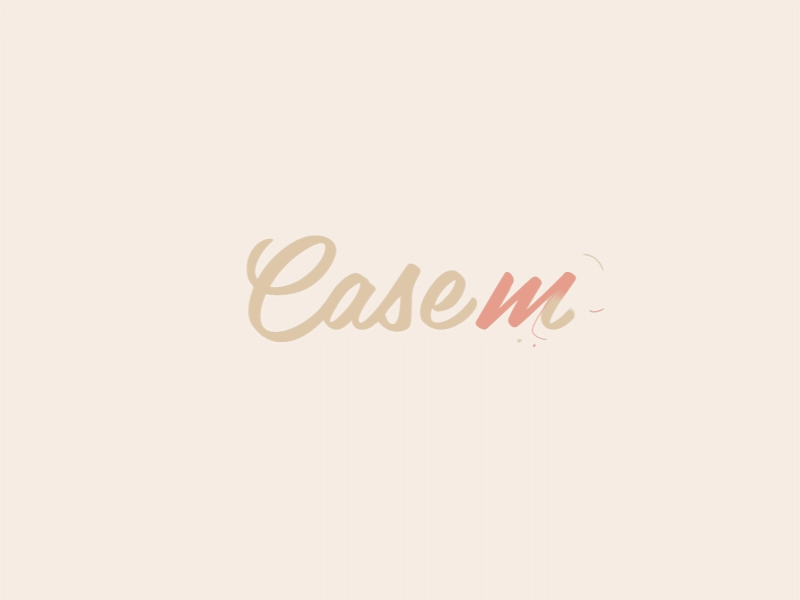 CaseMe - Logo Animation 2d animated animation handwriting hearth logo marriage motion party