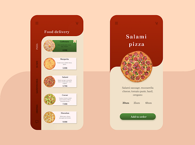 Food delivery app design ui ux