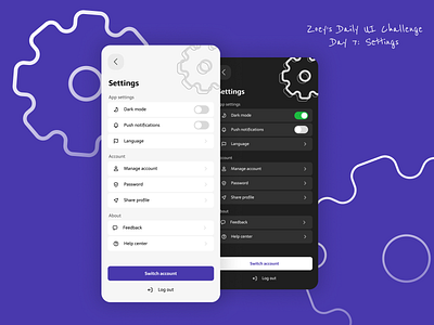 Daily UI Day 7 Settings