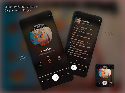 Daily UI Challenge Day 9: Music Player app dailyui dailyui009 dailyuichallenge dailyuichallenge009 musicplayer ui