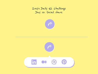 Daily UI Challenge Day 10: Social share appdesign dailyui dailyui010 dailyuichallenge dailyuichallenge010 mobiledesign purple socialdesign sociallink socialshare ui uxdesign
