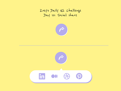 Daily UI Challenge Day 10: Social share