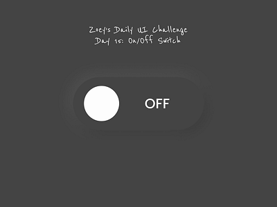 Daily UI Challenge Day 15: ON/OFF switch