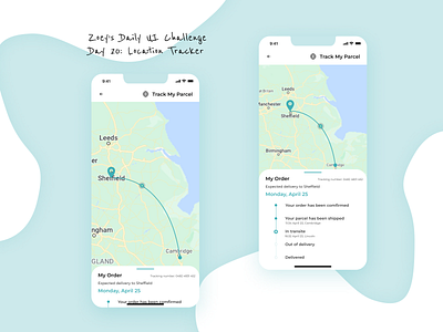 DailyUI Challenge Day 20: Location tracker