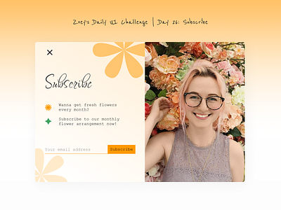 DailyUI Day26: Subscribe