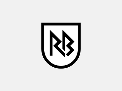 RB b badge branding emblem icon identity logo mark monogram pocket r shield