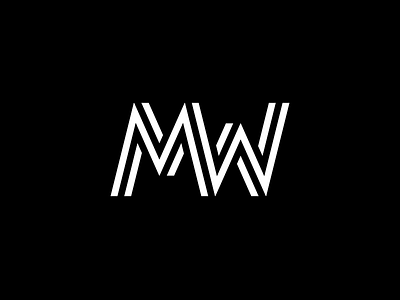 MW branding design emblem icon identity lettering line logo m mark monogram w