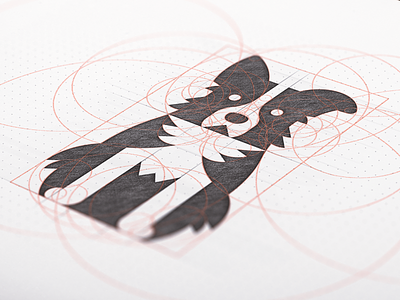 Border Collie Sketch blackwhite bordercollie brand design dog dogs grid identity logo negativespace sketch symbol