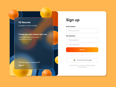 DailyUI 001 — Sign up form
