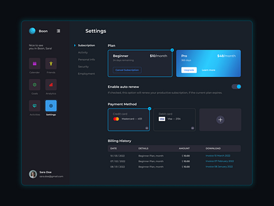 DailyUI 007 — Settings 007 dailyui desktop settings settings design settings page settings ui ui