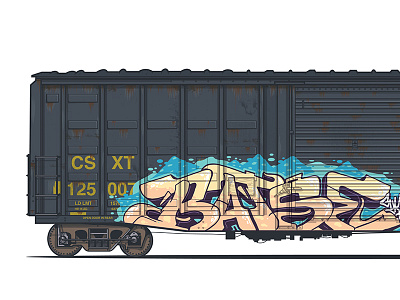 CSX Freight | Batse csx freighttrain graffiti illustration train