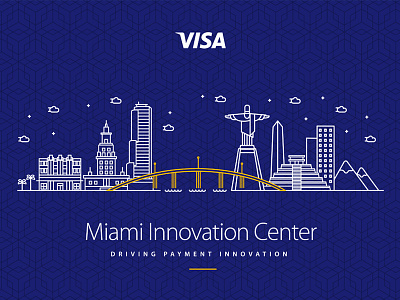 Visa | Miami Innovation Center argentina brasil brazil city florida illustration latinamerica miami mountains peru usa visa