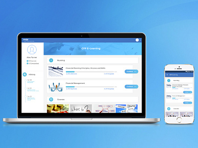 FPSB E-Learning Concept blue desktop e learning mobile online training ui design uiux user interface web design