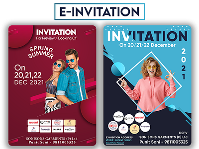 E - Invitation For Garments Exhibition in India branding graphic design