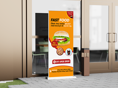 Food Standee For Restaurant branding design graphic design typography