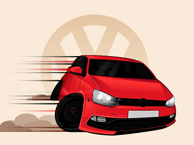 Volkswagen Polo adobe car caricature drift illustration illustrator polo vector vector illustration volkswagen vw