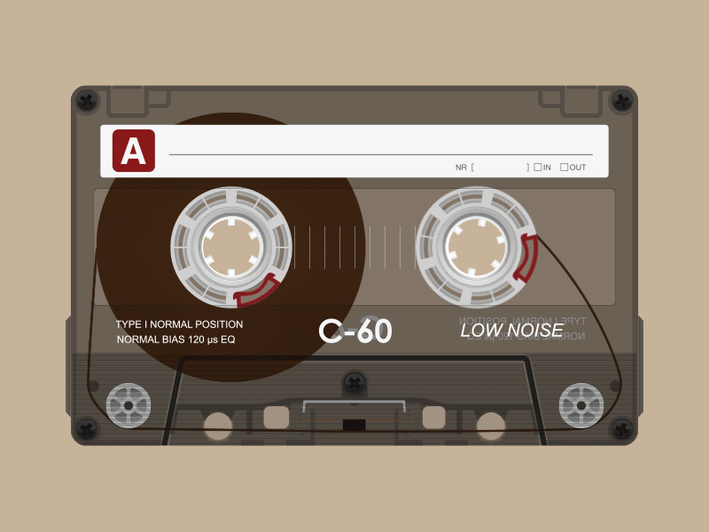 cassette adobe aftereffects cassette first gif gif illustration trail vector
