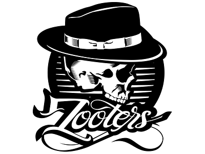 Zooters Logo Design branding illustration illustrator ink line art logo design pen and ink