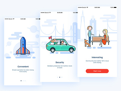 Simple onboarding cards design guide money onboarding