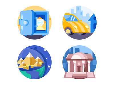 Colorful Icons colorful guarantee icons loan