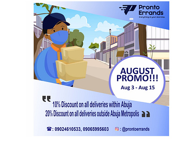 Pronto Errands Promo design vector