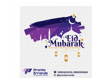 Pronto Errands' Eid Poster design vector