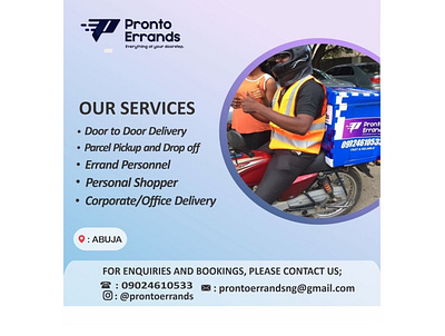 Pronto Errands' Services design