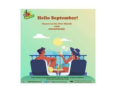 BoomFresh's September Promo design vector