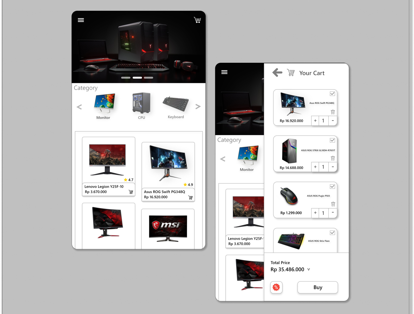 Gaming Accessories Shop Design by Muhamad Fahri Nur Zidan on Dribbble