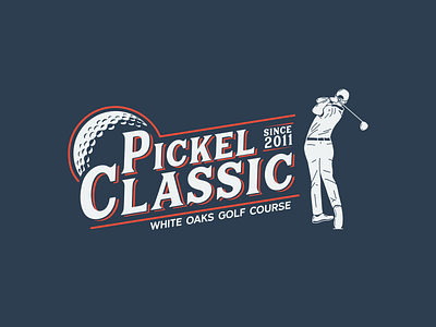 Pickel Classic Golf Tournament classic golf illustration logo outdoors procreate shirt shirt design sticker vintage