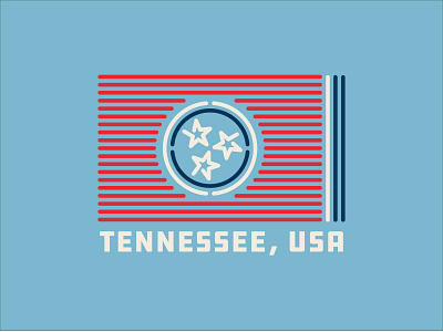 Tennessee, USA badge chattanooga design designer flag flat illustration knoxville logo nashville outdoors simple sticker tennessee thick lines vector