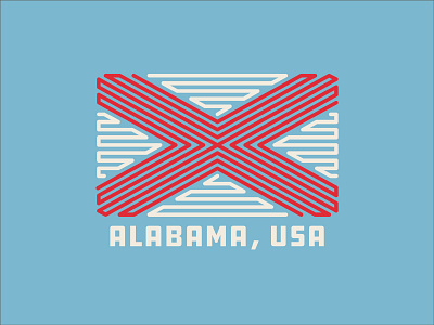 Alabama, USA alabama badge design designer flag flat icon illustration logo outdoors simple sticker thick lines typography vector