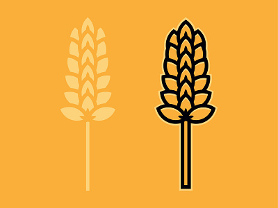 Wheat Icon beer beer art brewery brewing design flat icon icon design icons illustration logo simple tennessee thick lines vector