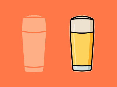 Draft Beer Icon beer beer art brewery design designer flat icon icon design icons illustration simple sticker thick lines vector