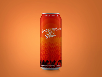 Amber Waves Of Grain Can america beer beer art beer can brewery can design designer flat illustration logo mock up outdoors simple tennessee thick lines vector