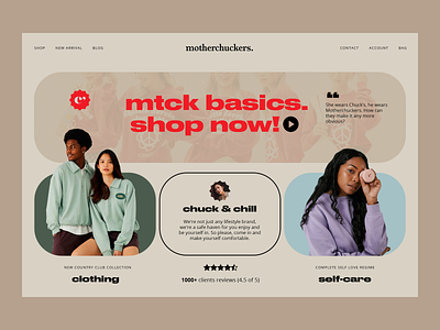 Motherchuckers Website app design graphic design typography ui ux