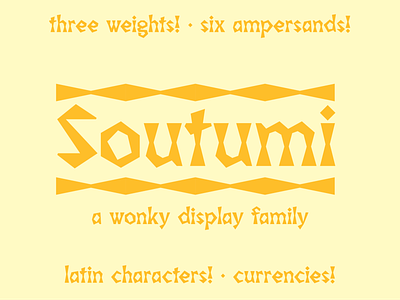 Soutumi design display font font type typography