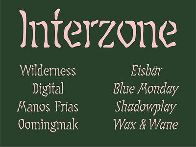 Interzone font