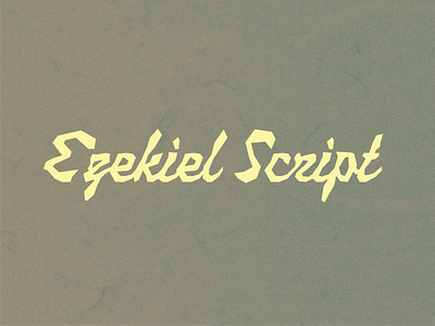 Ezekiel Script font design display font font type typography