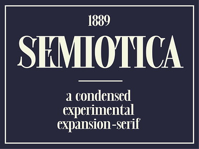 SEMIOTICA font design display font font type typography