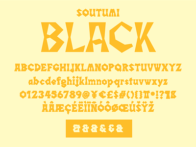 Soutumi Black Characters design display font font type typography