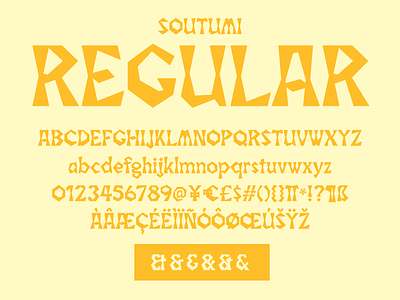 Soutumi Regular characters design display font font type typography