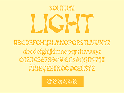 Soutumi Light design display font font type typography