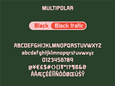 Multipolar Black characters design display font font type typography