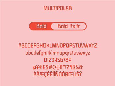 Multipolar Bold characters design display font font typography