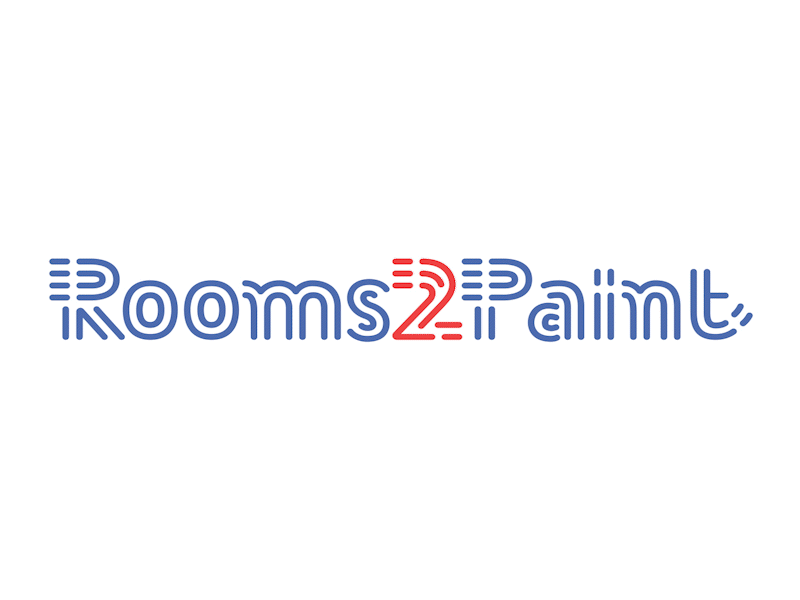 Rooms2Paint logo motion animation branding design display font font logo motion graphics type typography