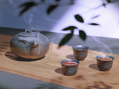 3d tea ceremony 3d blender design japan render tea teapot ukraine