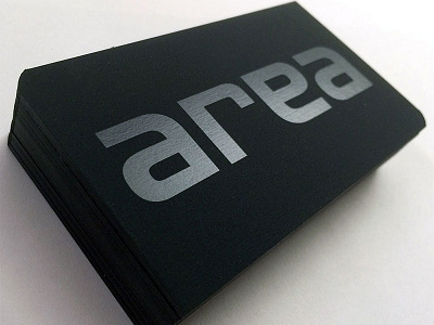 Area Agency — Business Cards branding business cards noir paper print